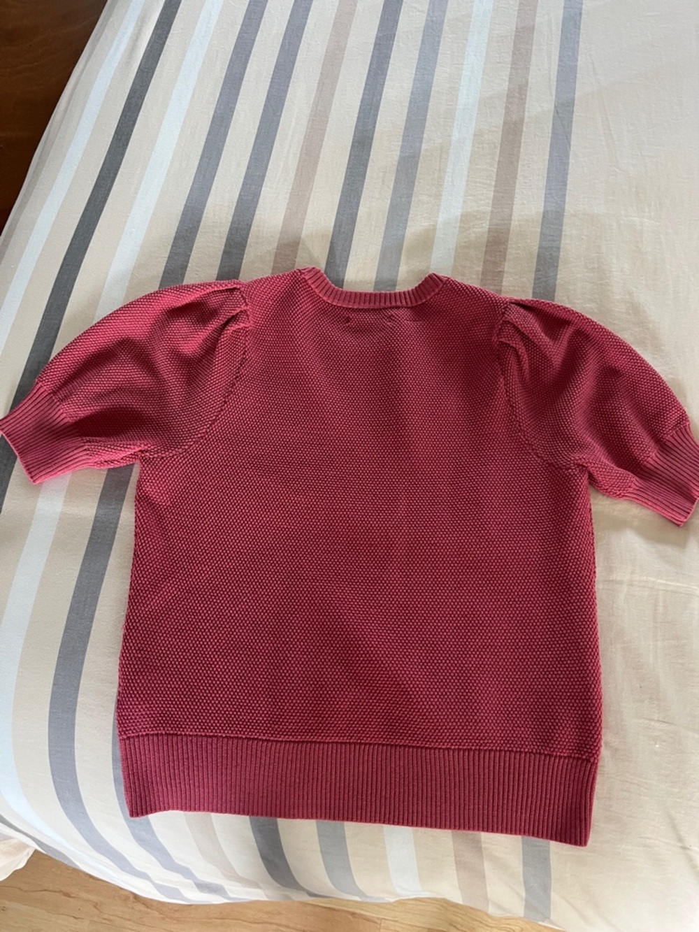Nine West Berry Short Puff-Sleeve Crewneck Sweater - Picture 2 of 3